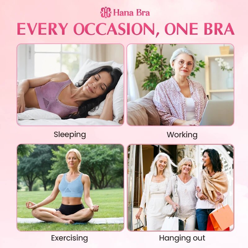 Hana Bra - Pure Cotton Buttonless Comfy Lifting Shaping Bra