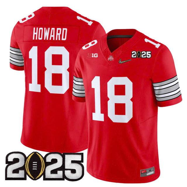 Men's O.State Buckeyes "Heritage Stripe" Jersey - 2025 CFP Final Patch