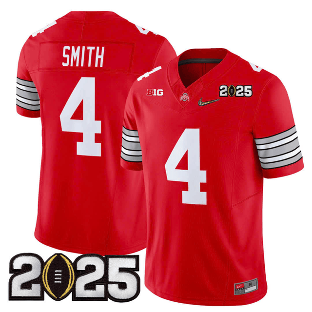 Men's O.State Buckeyes "Heritage Stripe" Jersey - 2025 CFP Final Patch