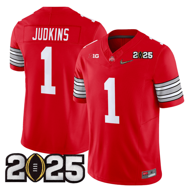 Men's O.State Buckeyes "Heritage Stripe" Jersey - 2025 CFP Final Patch