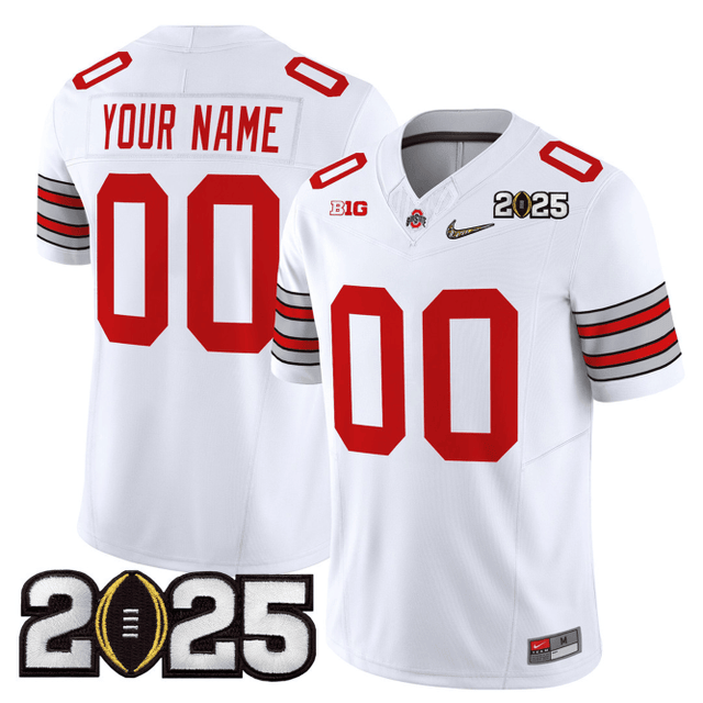 Men's O.State Buckeyes "Heritage Stripe" Jersey - 2025 CFP Final Patch