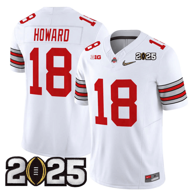 Men's O.State Buckeyes "Heritage Stripe" Jersey - 2025 CFP Final Patch