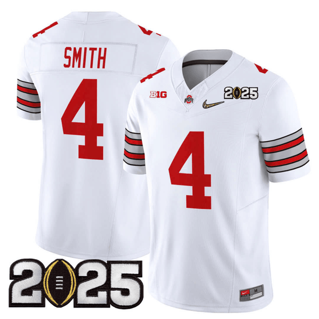 Men's O.State Buckeyes "Heritage Stripe" Jersey - 2025 CFP Final Patch