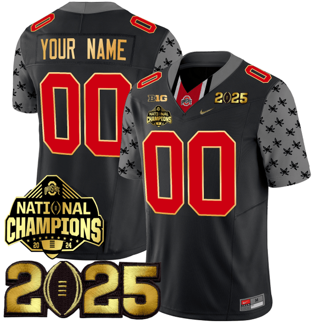 Men's O.State Buckeyes Special & Gold Edition Jersey - CFP Final + National Champions Patch