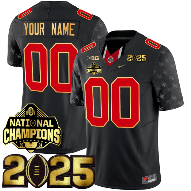 Men's O.State Buckeyes Special & Gold Edition Jersey - CFP Final + National Champions Patch