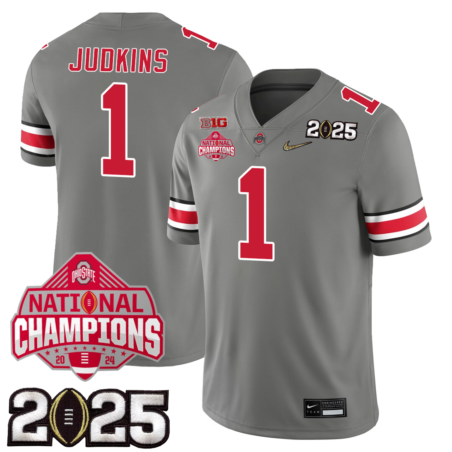 Men's O.State Buckeyes Jersey - CFP Final + 2024 National Champions Patch
