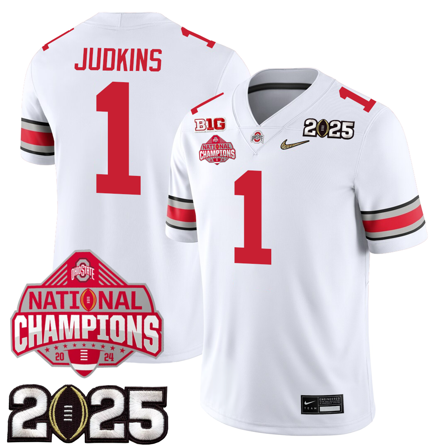 Men's O.State Buckeyes Jersey - CFP Final + 2024 National Champions Patch