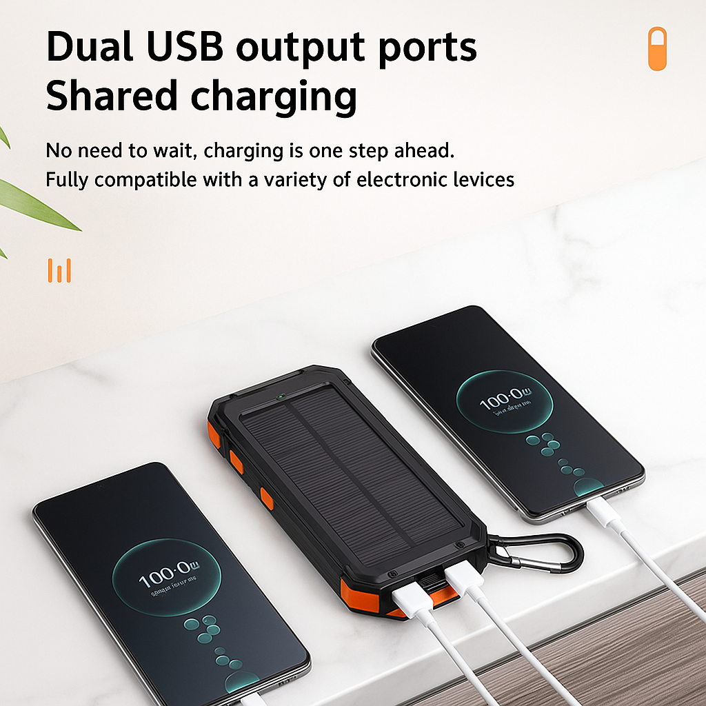 LAST DAY 70% OFF - 10000mAh Solar Charging Power Bank