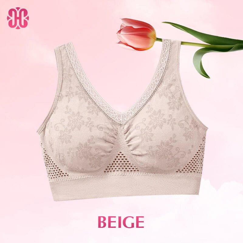 Hana Bra - Pure Cotton Buttonless Comfy Lifting Shaping Bra