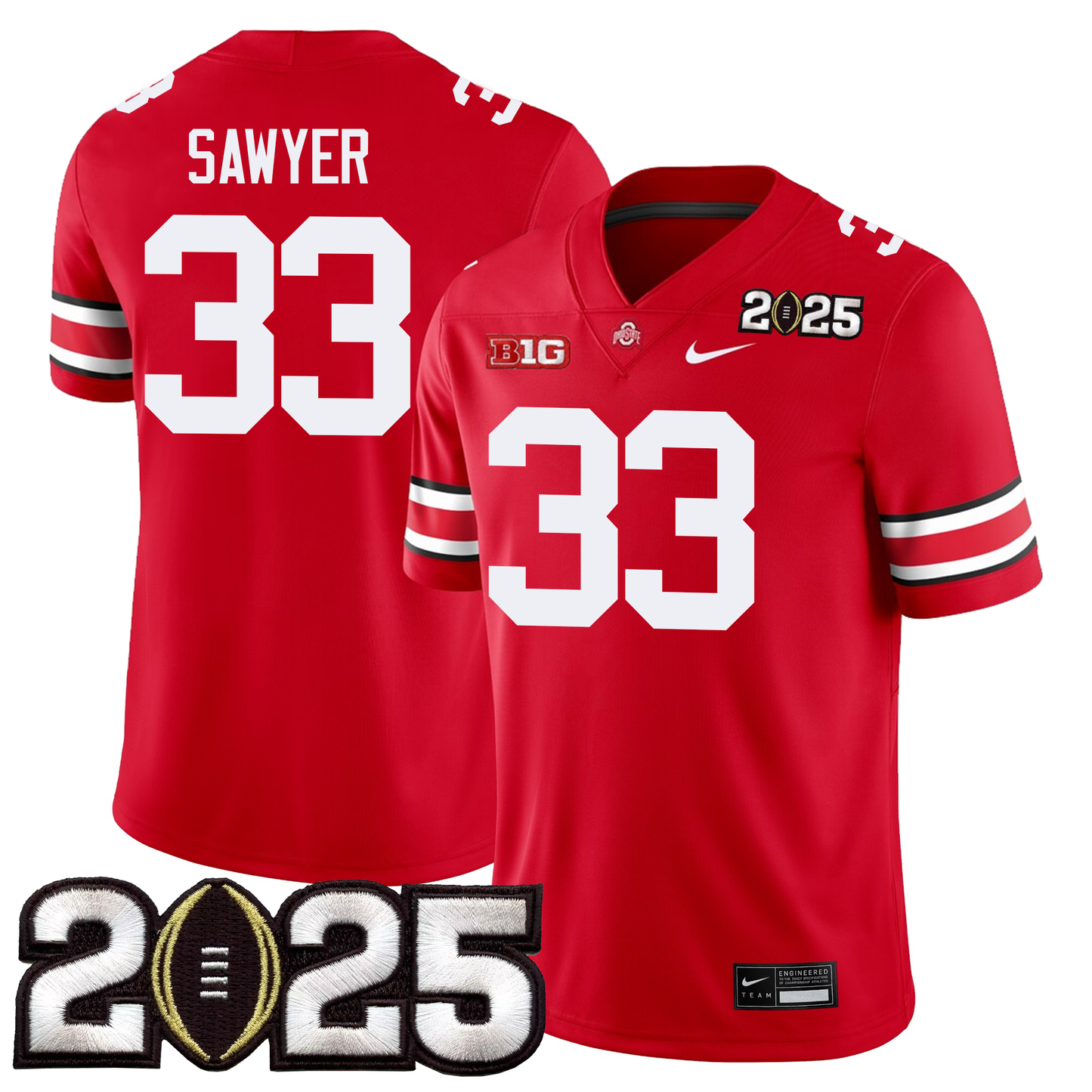 Men's O.State Buckeyes Jersey - CFP Final Patch