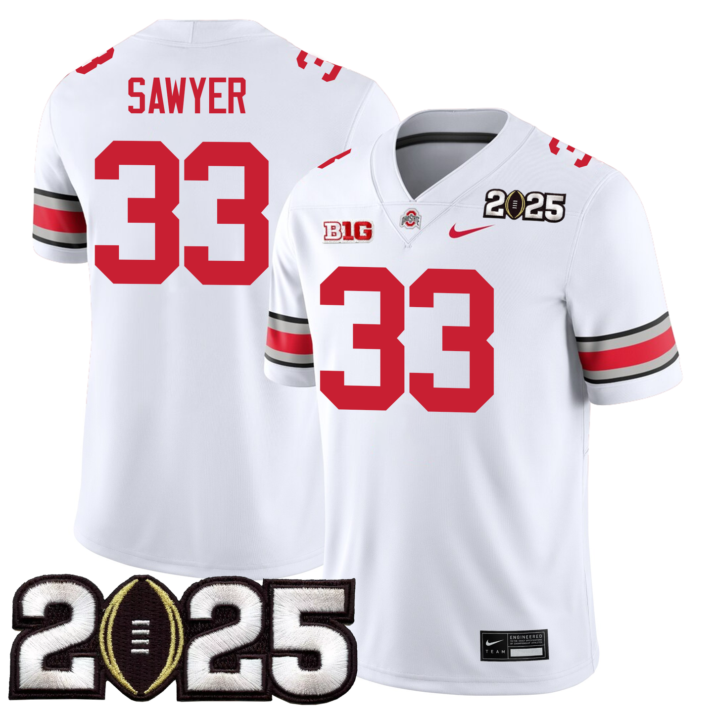 Men's O.State Buckeyes Jersey - CFP Final Patch