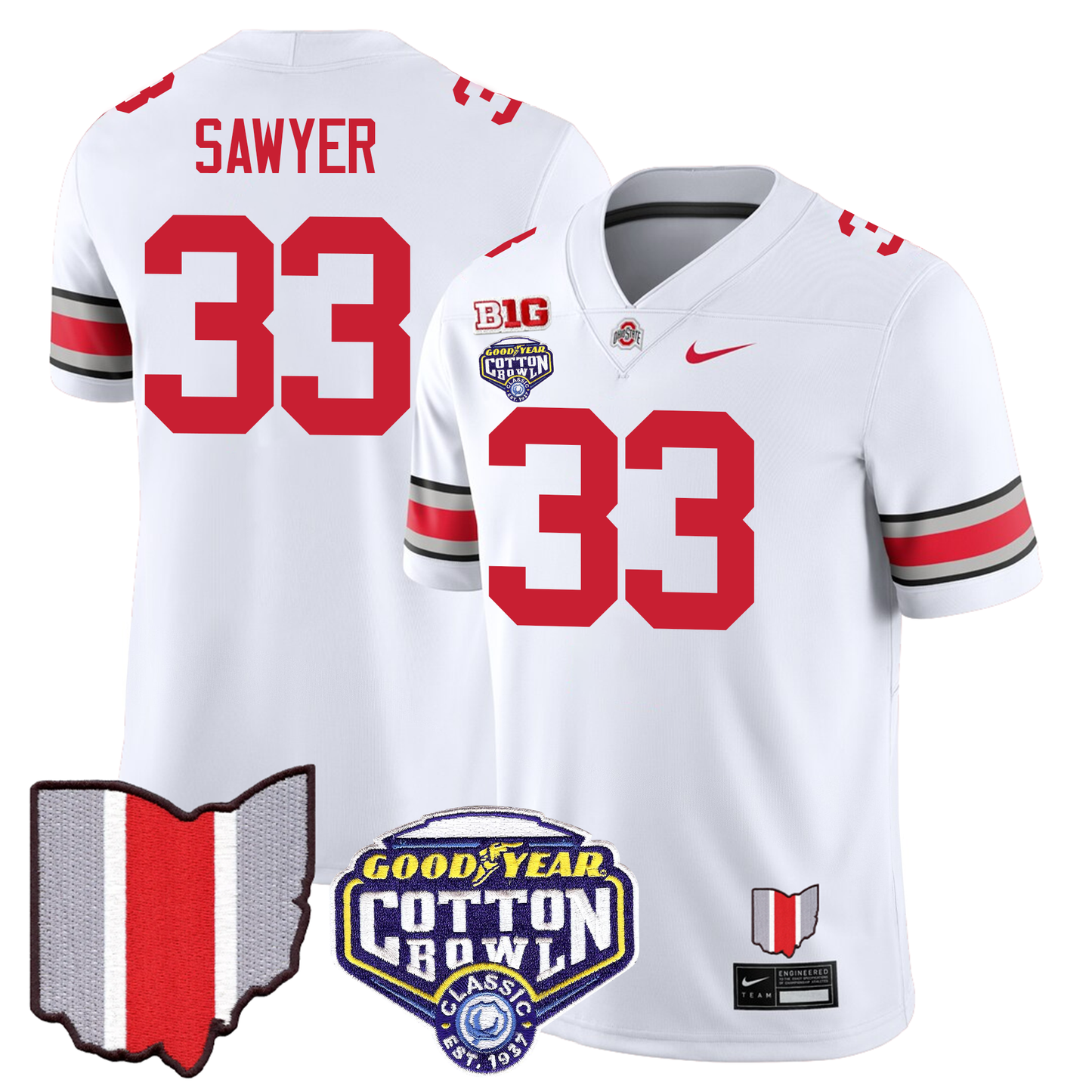 Men's OS Buckeyes Jersey - Cotton Bowl Patch