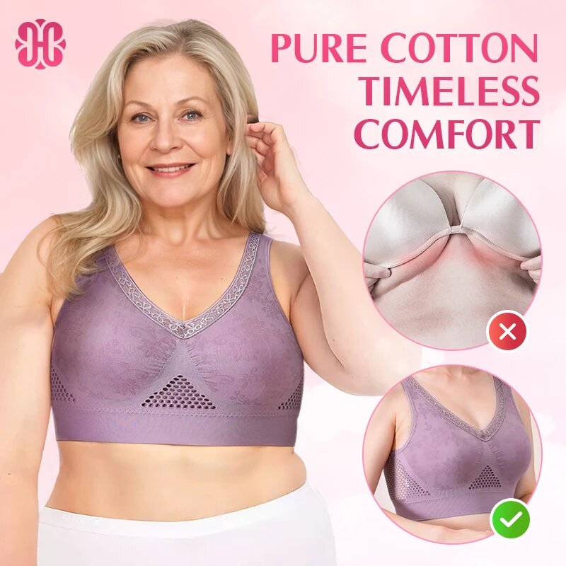 Hana Bra - Pure Cotton Buttonless Comfy Lifting Shaping Bra