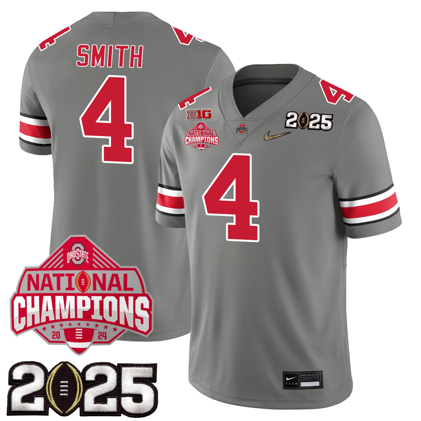 Men's O.State Buckeyes Jersey - CFP Final + 2024 National Champions Patch