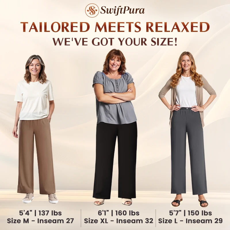 SwiftPura - High Rise Ultra Soft Pull-On Drape Pants
