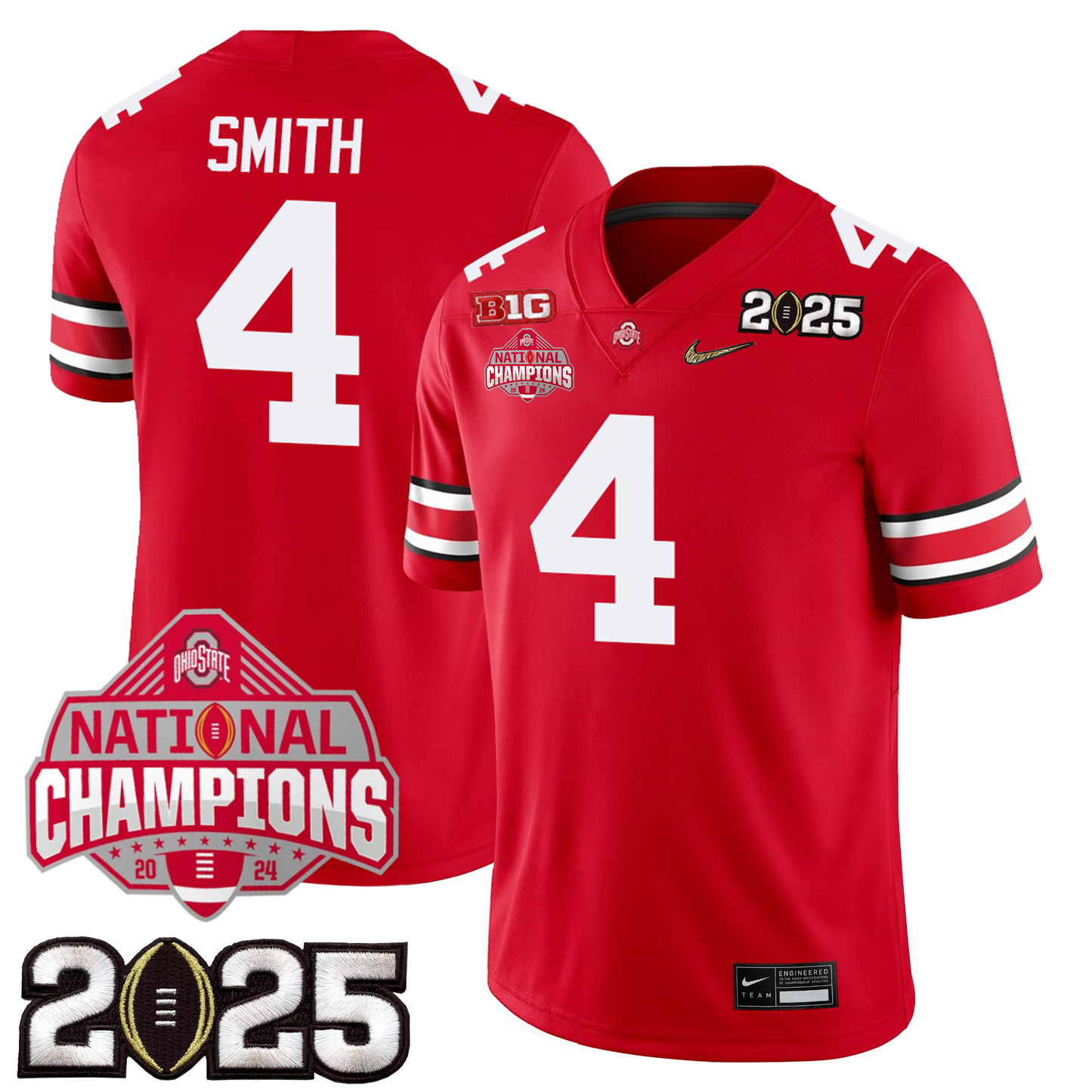 Men's O.State Buckeyes Jersey - CFP Final + 2024 National Champions Patch