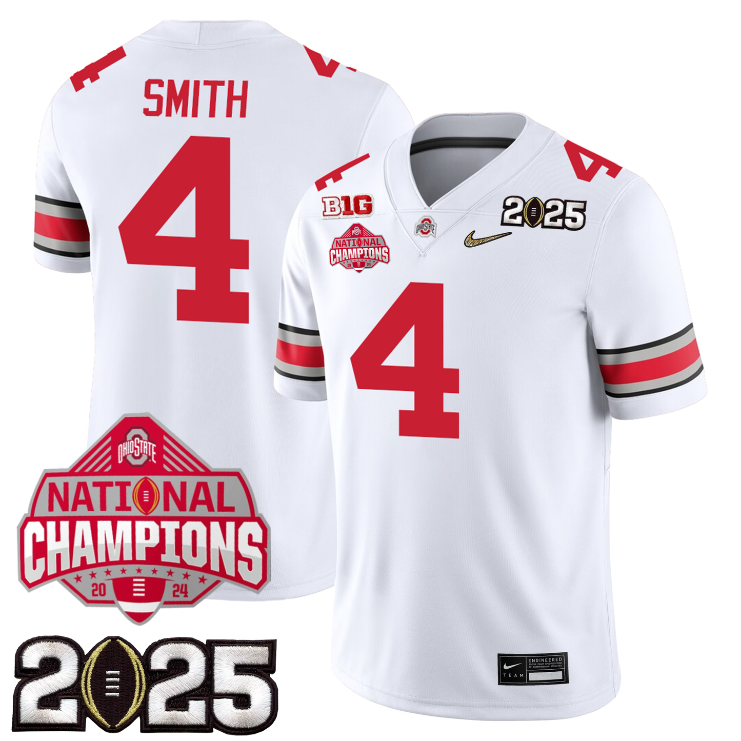 Men's O.State Buckeyes Jersey - CFP Final + 2024 National Champions Patch