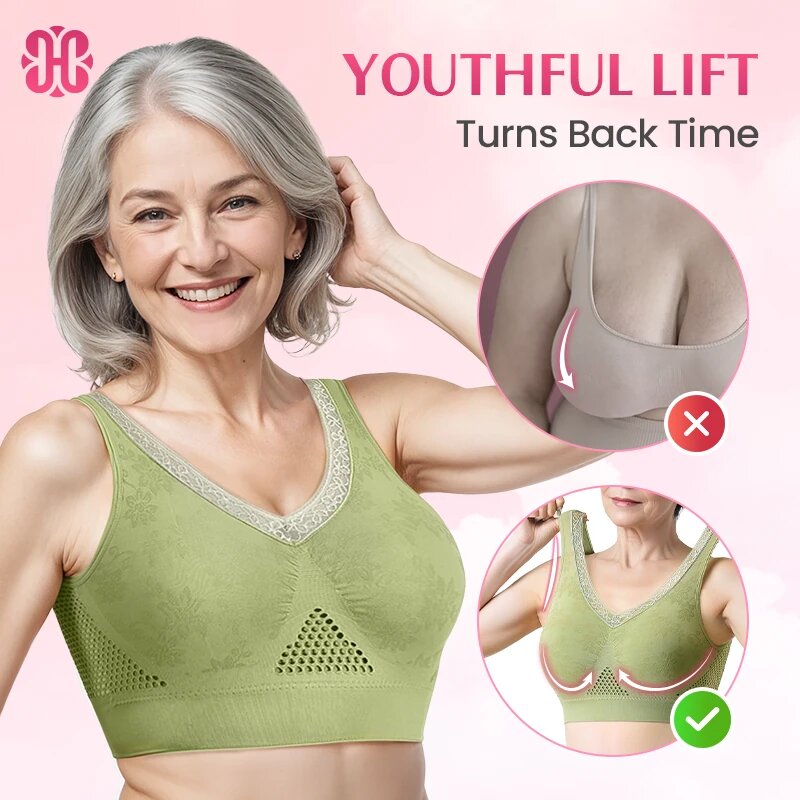 Hana Bra - Pure Cotton Buttonless Comfy Lifting Shaping Bra