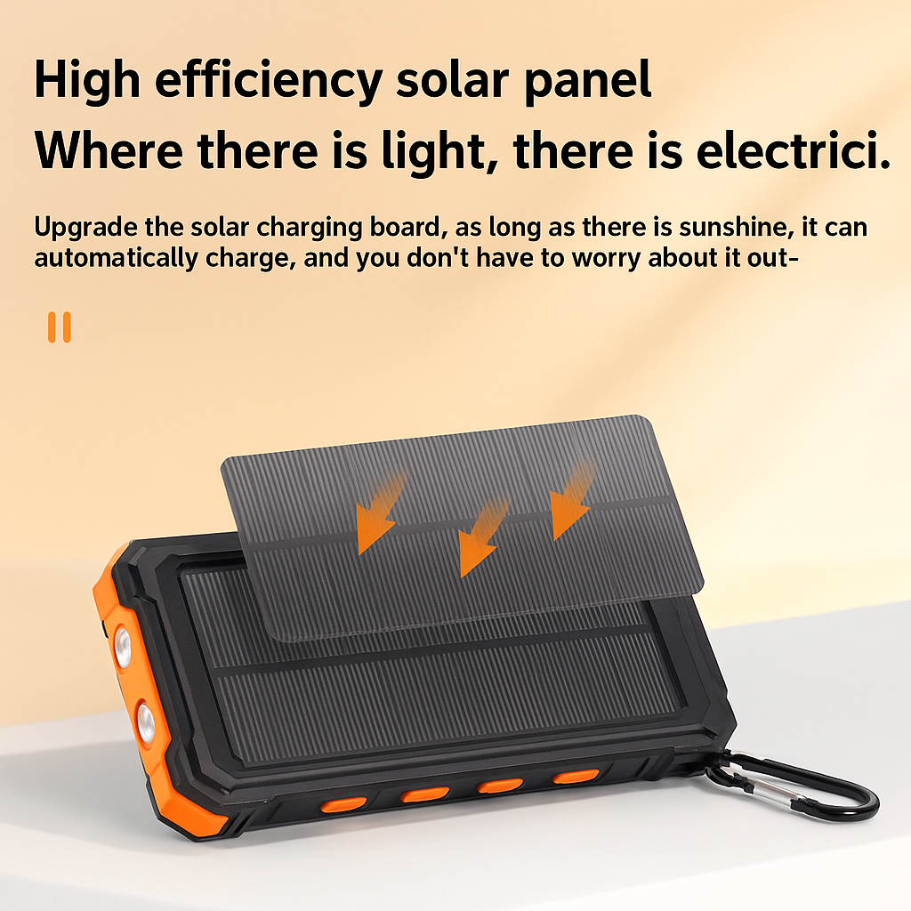 LAST DAY 70% OFF - 10000mAh Solar Charging Power Bank