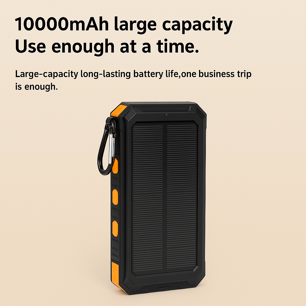 LAST DAY 70% OFF - 10000mAh Solar Charging Power Bank