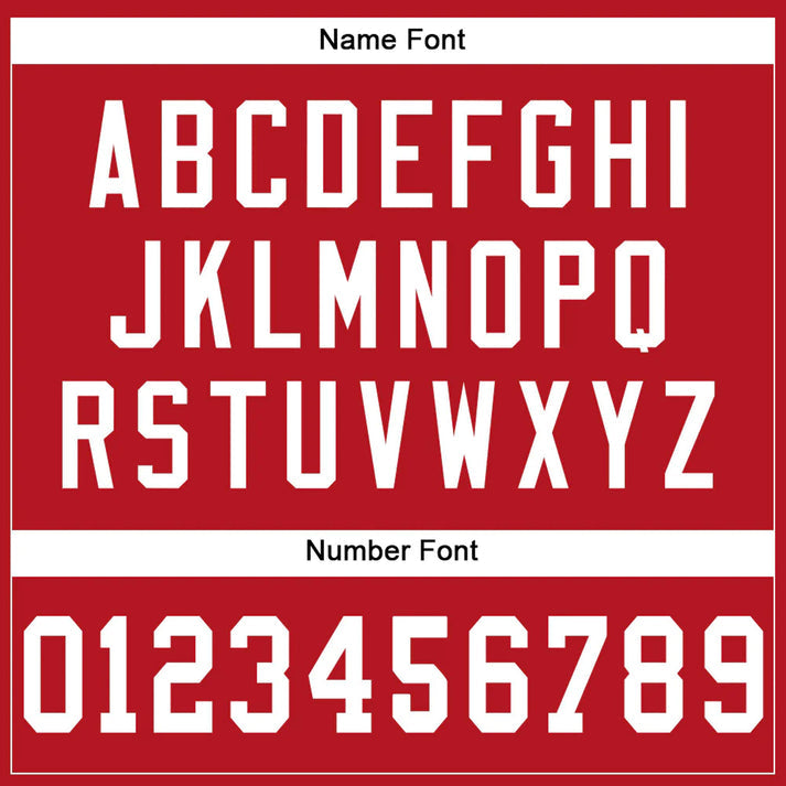 Red White Custom Football Stitched Jersey