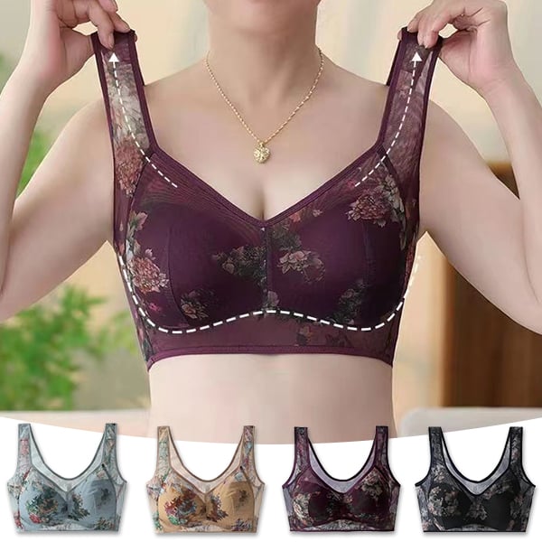 Ultra-Thin Silk Lace Bra - LAST DAY SALE 48% OFF - Lace Buttonless Comfortable Bra