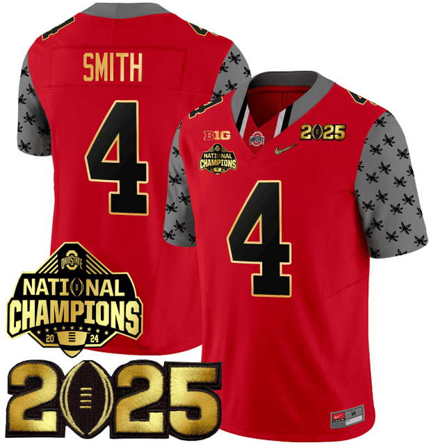 Men's O.State Buckeyes Special & Gold Edition Jersey - CFP Final + National Champions Patch