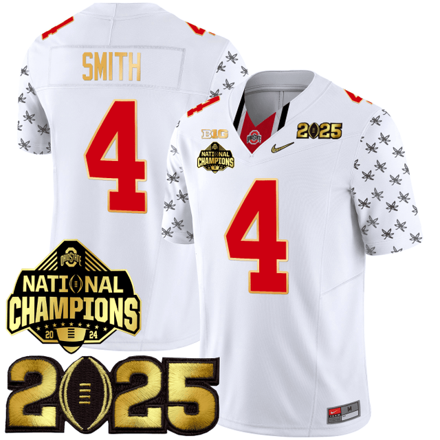 Men's O.State Buckeyes Special & Gold Edition Jersey - CFP Final + National Champions Patch