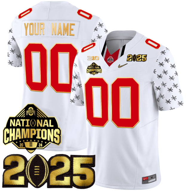 Men's O.State Buckeyes Special & Gold Edition Jersey - CFP Final + National Champions Patch