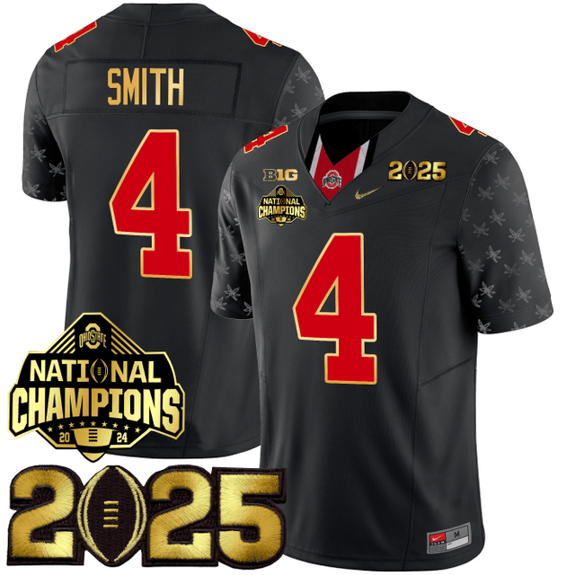 Men's O.State Buckeyes Special & Gold Edition Jersey - CFP Final + National Champions Patch