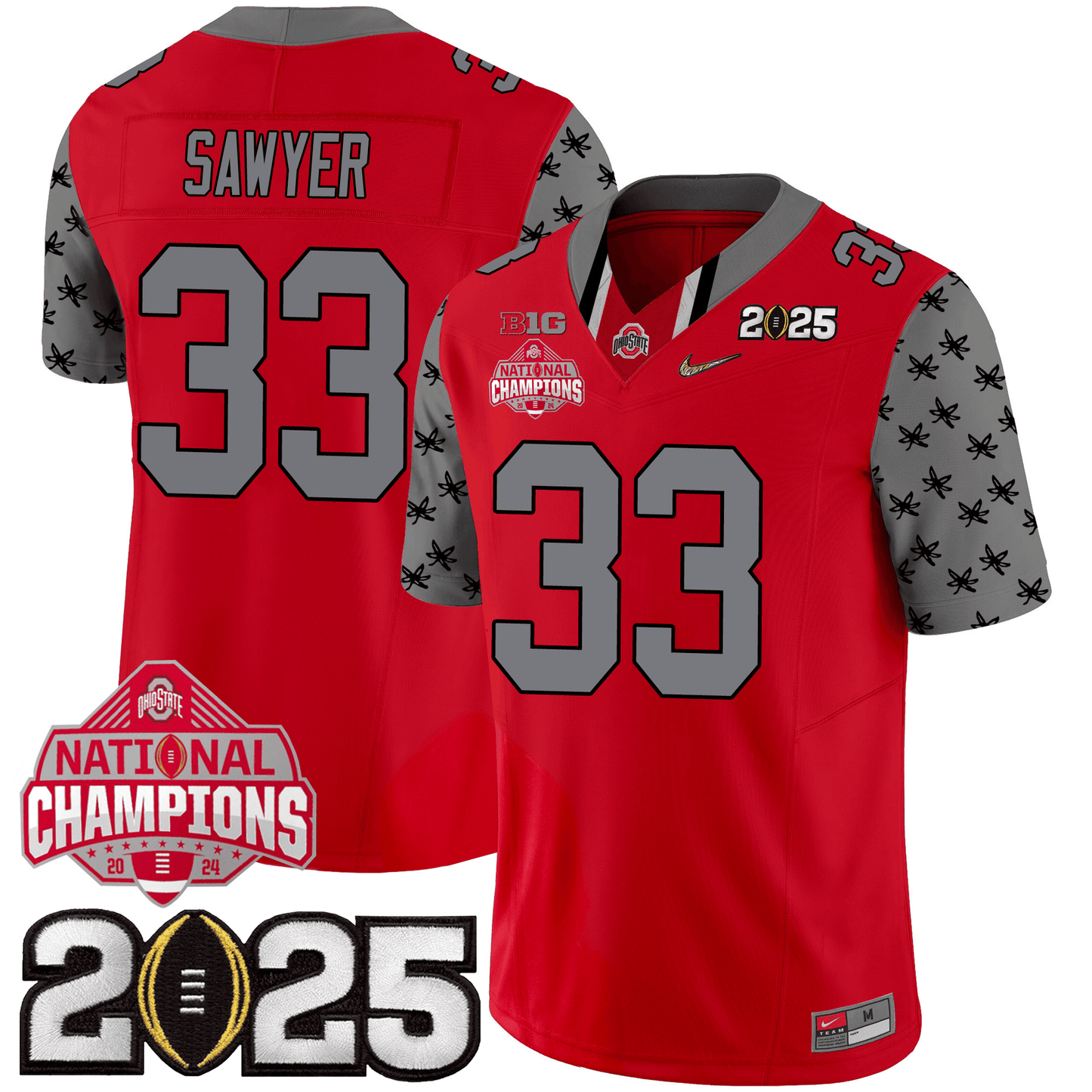 Men's O.State Buckeyes Special Edition Jersey - CFP Final + National Champions Patch