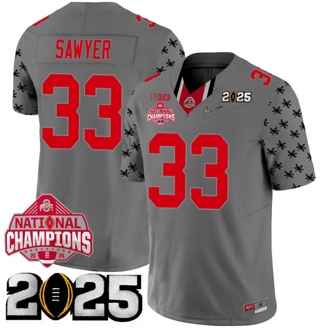Men's O.State Buckeyes Special Edition Jersey - CFP Final + National Champions Patch