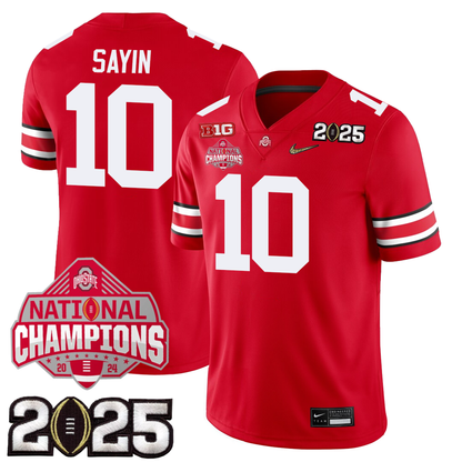 Men's O.State Buckeyes Jersey - CFP Final + 2024 National Champions Patch