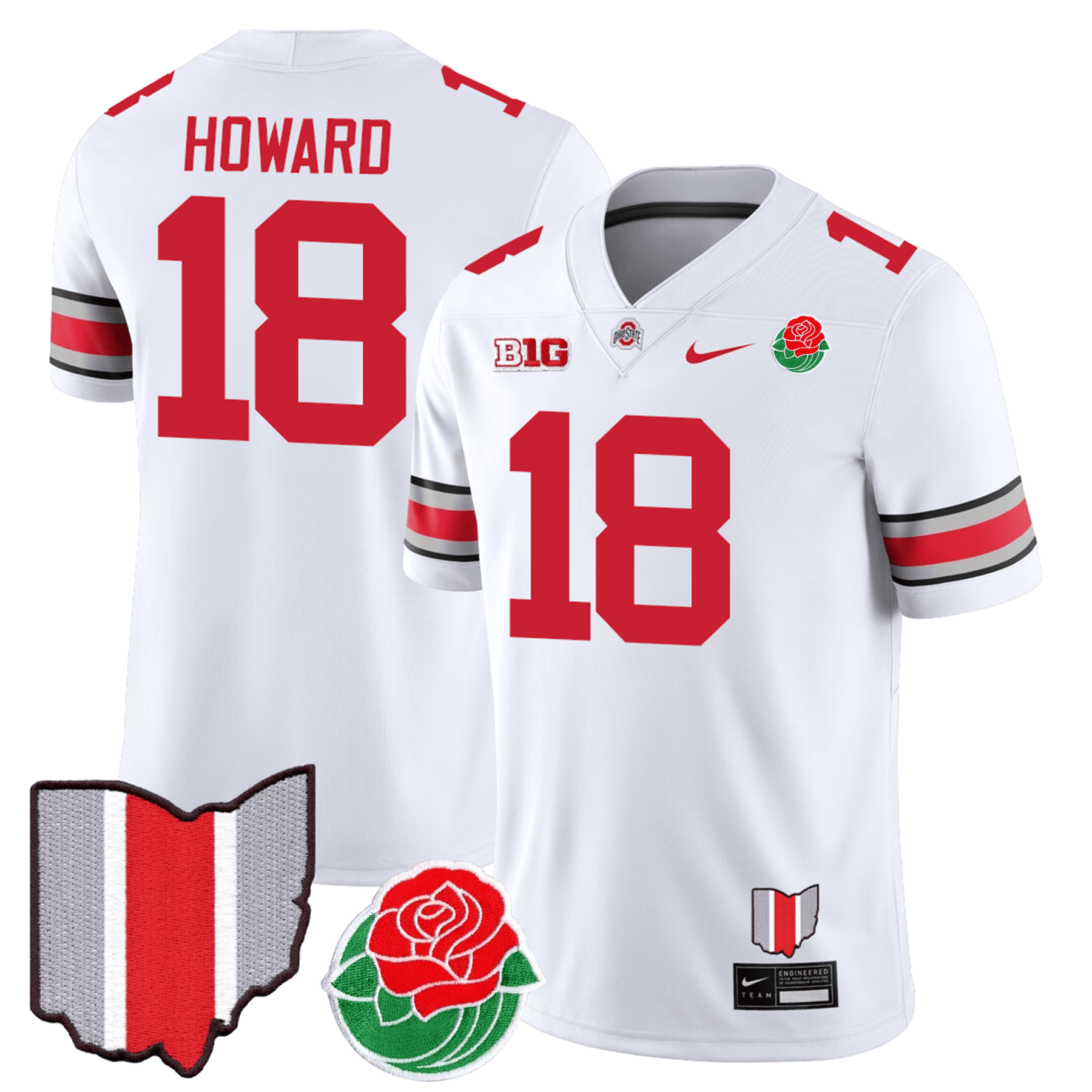 Men's OS Buckeyes Jersey - Rose Bowl Patch