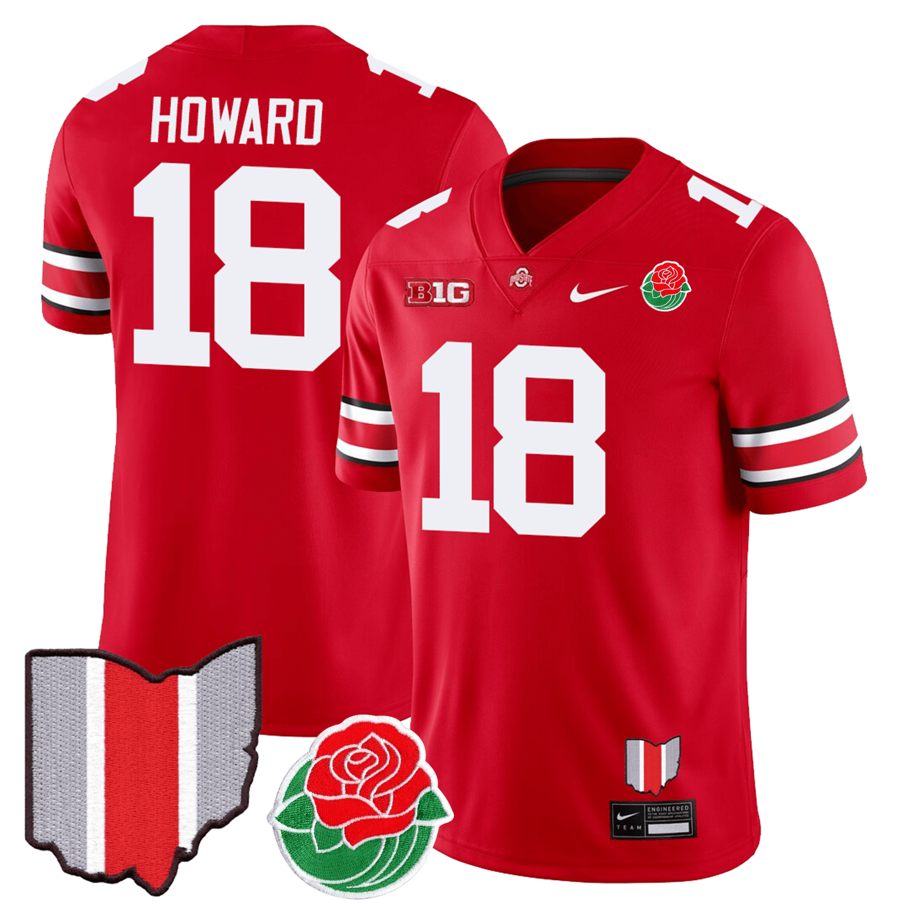 Men's OS Buckeyes Jersey - Rose Bowl Patch