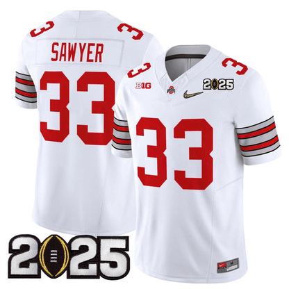 Men's O.State Buckeyes "Heritage Stripe" Jersey - 2025 CFP Final Patch