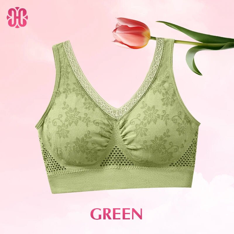 Hana Bra - Pure Cotton Buttonless Comfy Lifting Shaping Bra