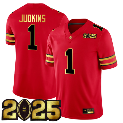Men's O.State Buckeyes Gold Edition Jersey - CFP Final Patch