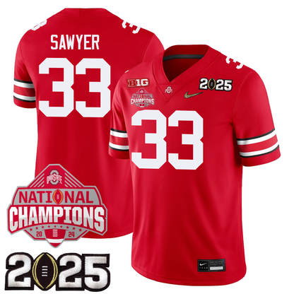 Men's O.State Buckeyes Jersey - CFP Final + 2024 National Champions Patch