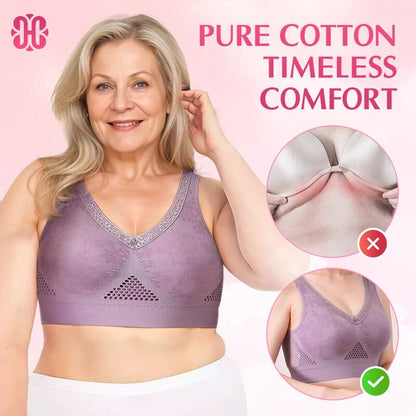 Hana Bra - Pure Cotton Buttonless Comfy Lifting Shaping Bra