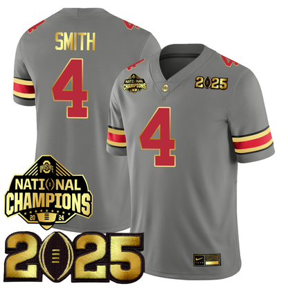 Men's O.State Buckeyes Gold Edition Jersey - CFP Final + National Champions Patch