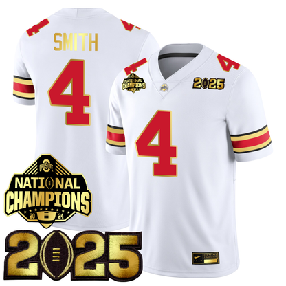 Men's O.State Buckeyes Gold Edition Jersey - CFP Final + National Champions Patch