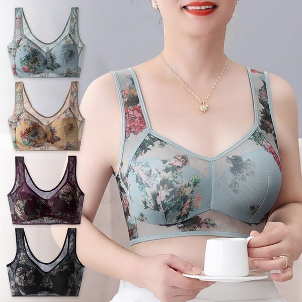 Ultra-Thin Silk Lace Bra - LAST DAY SALE 48% OFF - Lace Buttonless Comfortable Bra