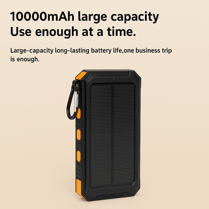 LAST DAY 70% OFF - 10000mAh Solar Charging Power Bank