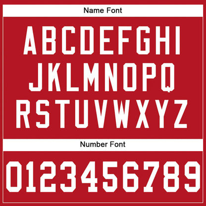 Red White Custom Football Stitched Jersey