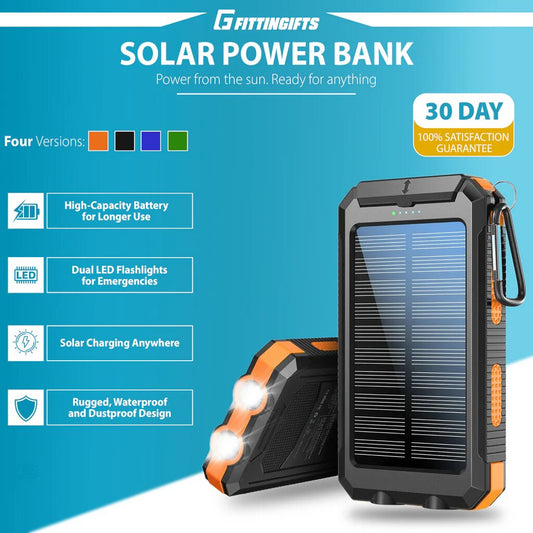 LAST DAY 70% OFF - 10000mAh Solar Charging Power Bank