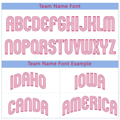 White Light Blue - Pink Custom Baseball Stitched Jersey