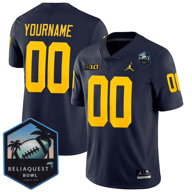 Men's M.Wolverines Football 24/25 Jersey - ReliaQuest Bowl Patch