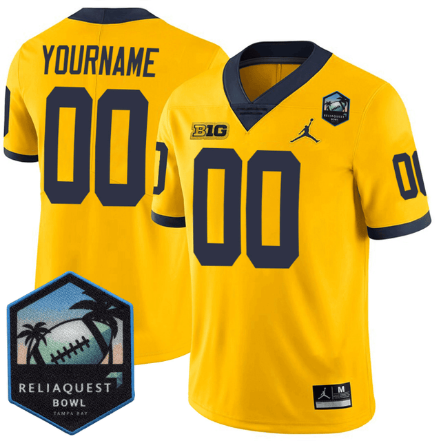 Men's M.Wolverines Football 24/25 Jersey - ReliaQuest Bowl Patch