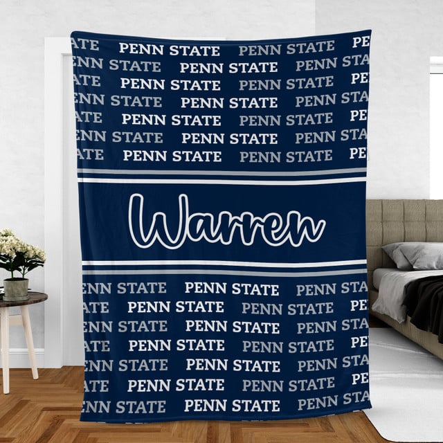 Personalized PS Football Sherpa Blanket